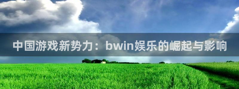 永盈棋牌69066：中国游戏新势力：bwin娱乐的崛起与影响